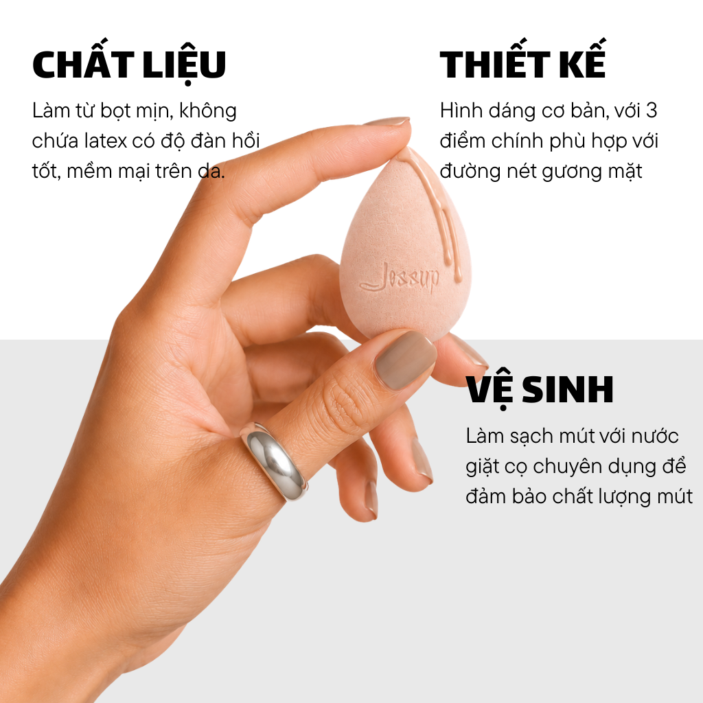 Mút Trang Điểm JESSUP Miracle Complexion Sponge Size M J08